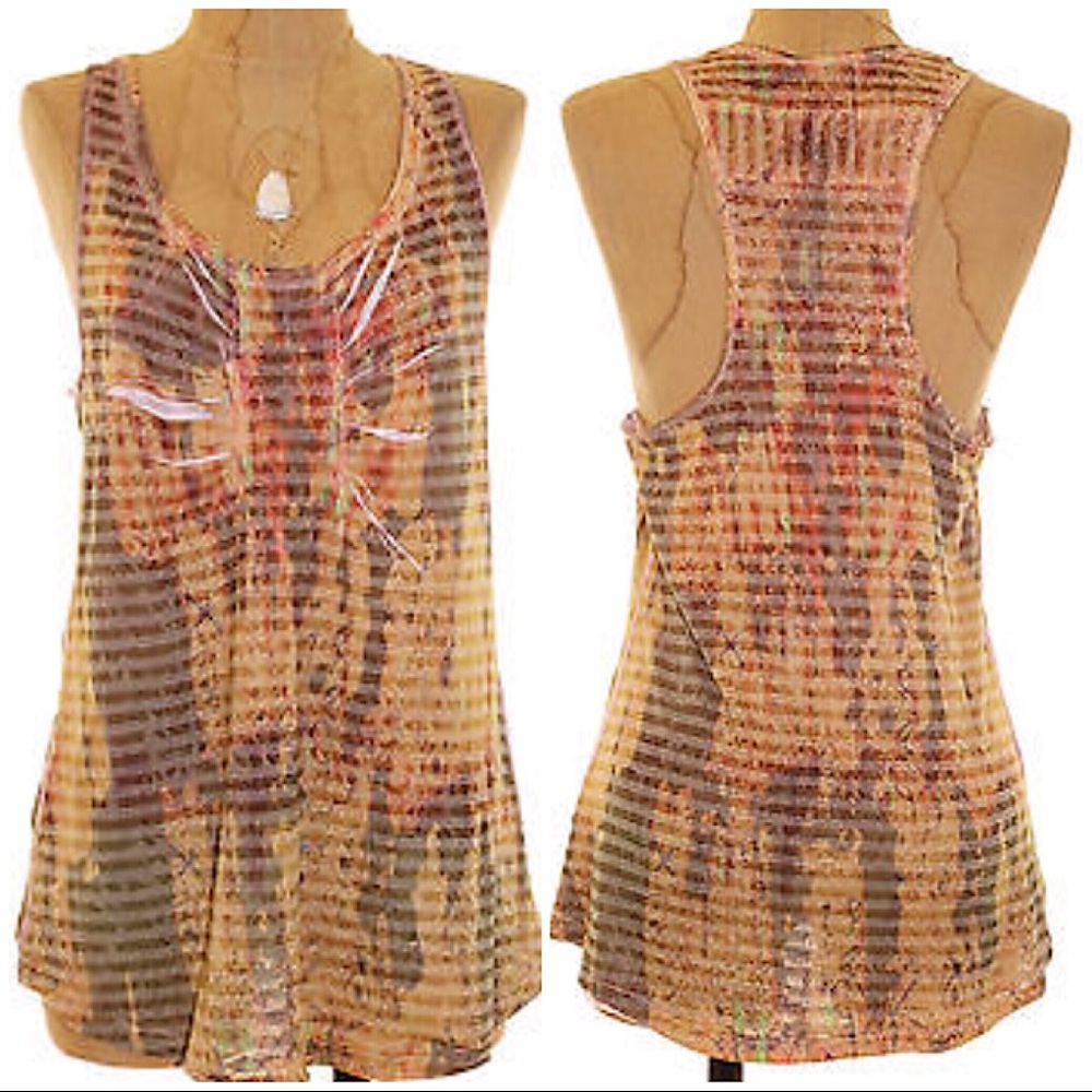 Free People tank striped tank top new NWT medium